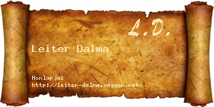 Leiter Dalma névjegykártya